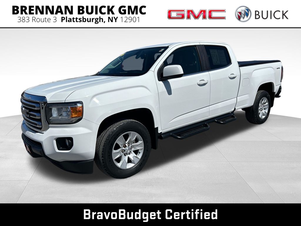 Summit White 2016 GMC Canyon SLE Crew Cab 4WD Pickup Truck Four-Wheel Drive 6-Speed Automatic