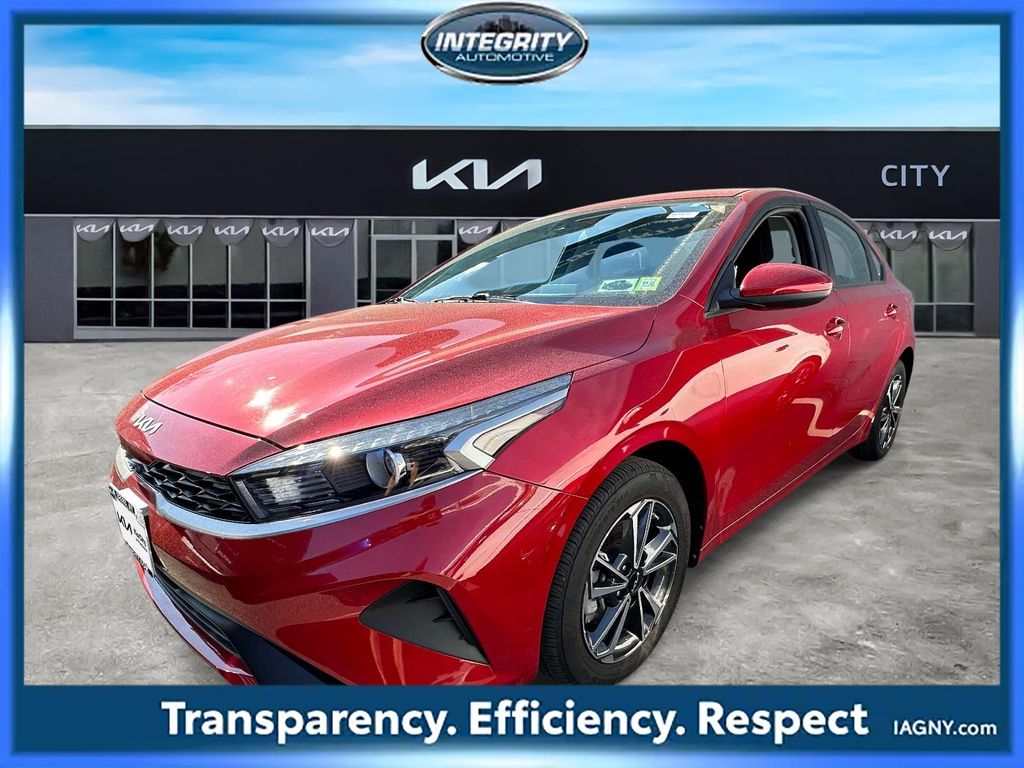 Currant Red 2023 Kia Forte LXS FWD Sedan Front-Wheel Drive Continuously Variable Transmission