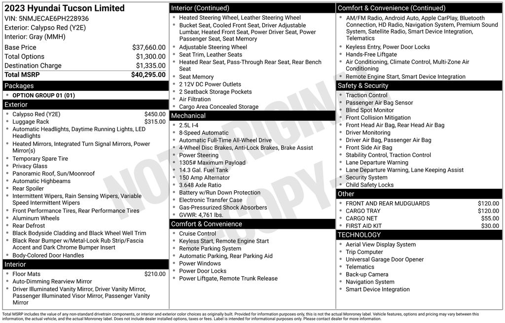 Used 2023 Red Hyundai Limited image 8