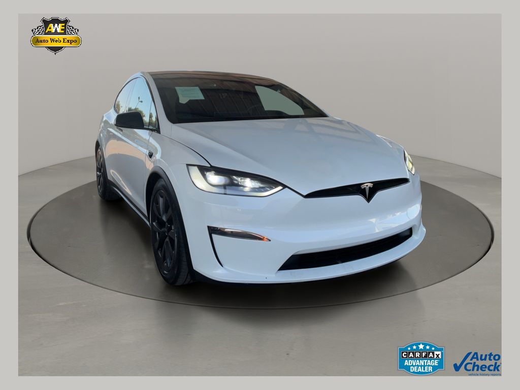 Pearl White Multi-Coat 2024 Tesla Model X AWD SUV / Crossover All-Wheel Drive 1-Speed Automatic