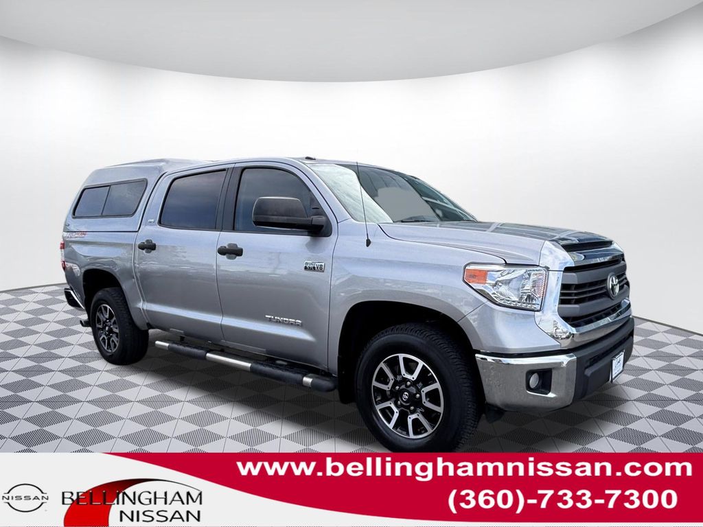 Silver Sky Metallic 2015 Toyota Tundra SR5 CrewMax 5.7L 4WD Pickup Truck Four-Wheel Drive 6-Speed Automatic Overdrive