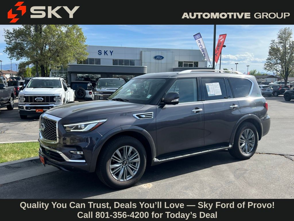 Anthracite Gray 2024 INFINITI QX80 Luxe 4WD SUV / Crossover All-Wheel Drive 7-Speed Automatic
