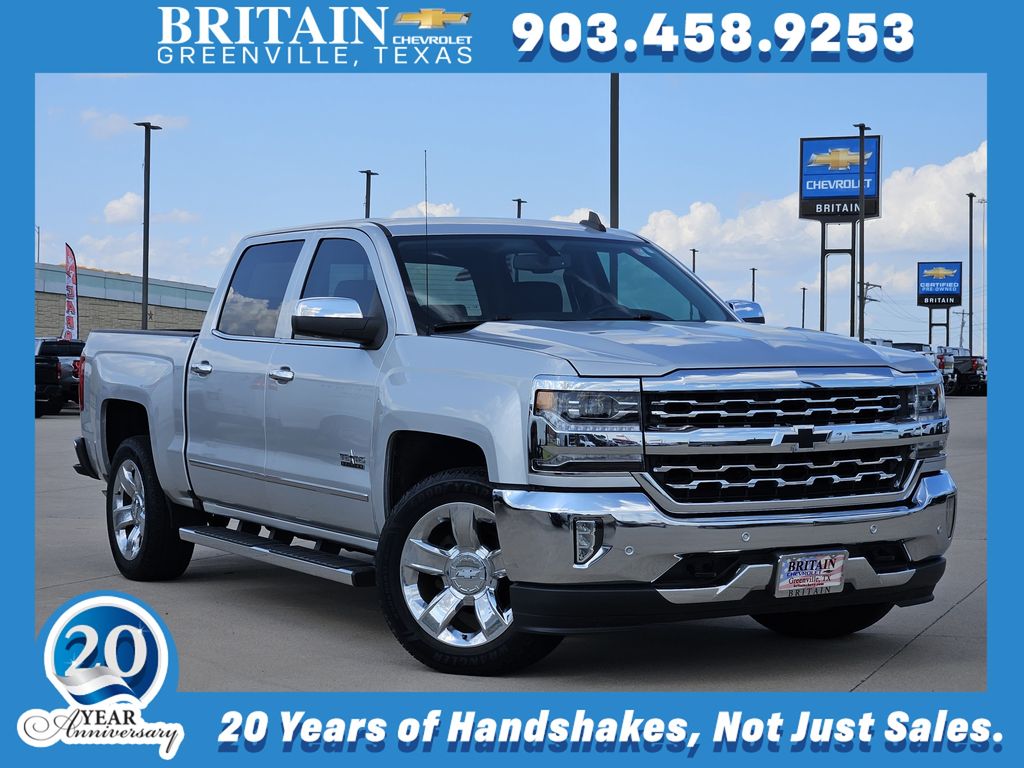 Silver Ice Metallic 2018 Chevrolet Silverado 1500 Pickup Truck 4X2 6-Speed Automatic Overdrive