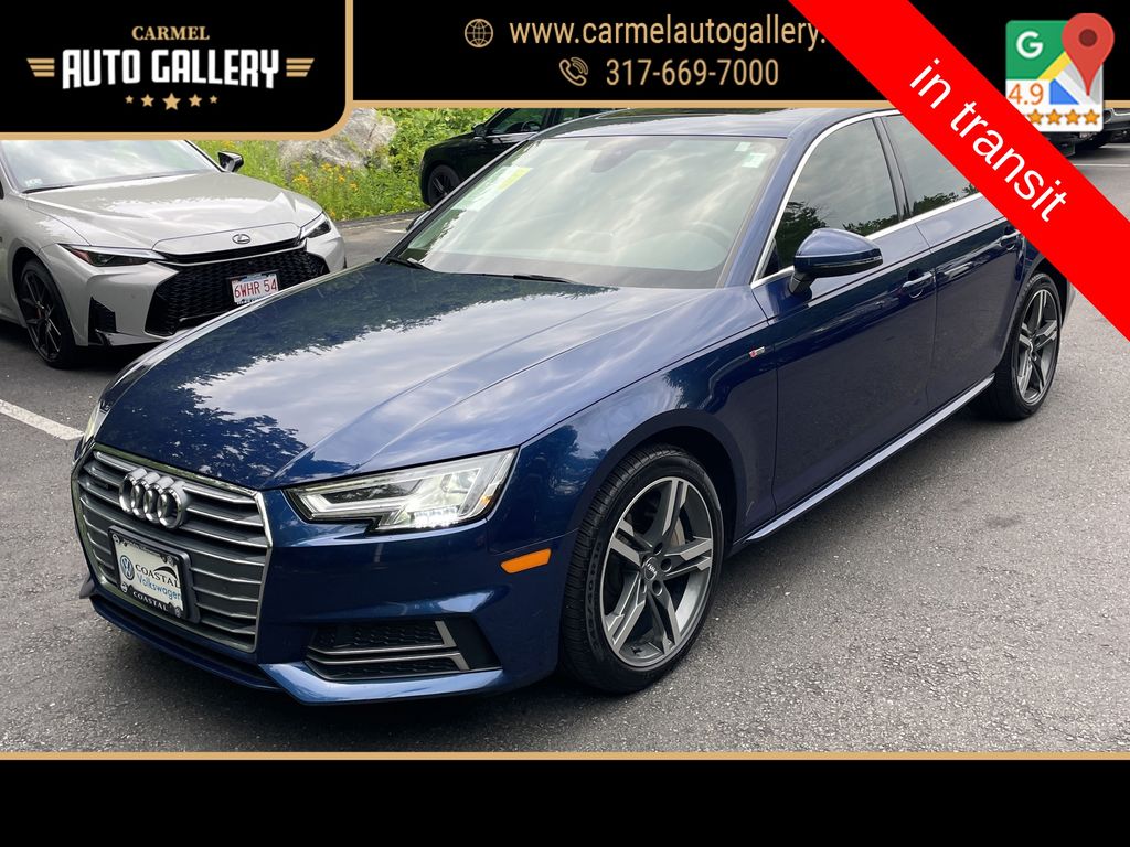 Blue Metallic 2018 Audi A4 Sedan All-Wheel Drive 7-Speed Automatic