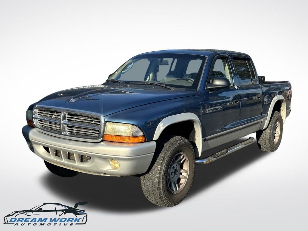 Atlantic Blue Pearl 2004 Dodge Dakota Pickup Truck Four-Wheel Drive 5-Speed Automatic