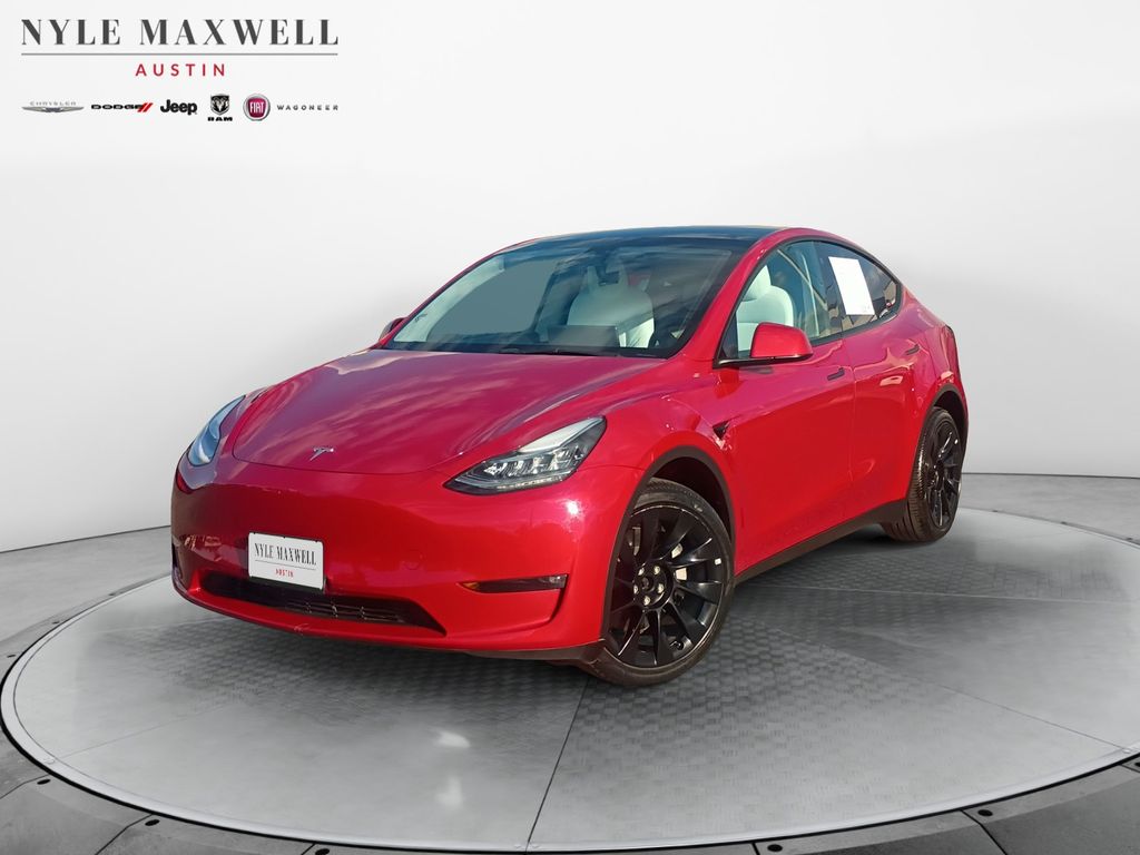 Red Multi-Coat 2022 Tesla Model Y Long Range AWD SUV / Crossover All-Wheel Drive 1-Speed Automatic