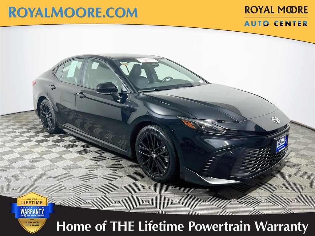 Midnight Black Metallic 2025 Toyota Camry Sedan Front-Wheel Drive Continuously Variable Transmission