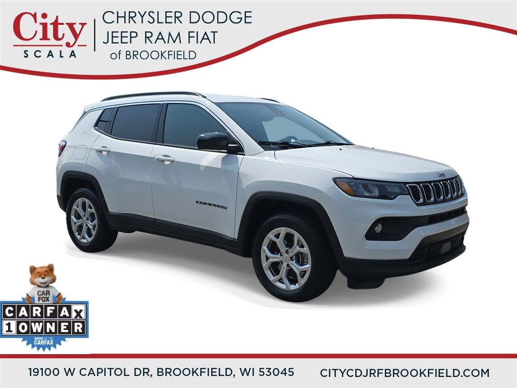 Bright White Clearcoat 2024 Jeep Compass SUV / Crossover Four-Wheel Drive 8-Speed Automatic