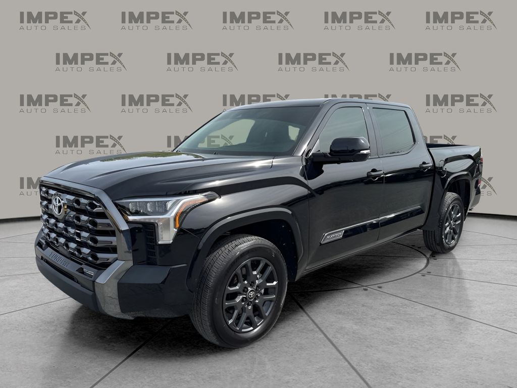 Midnight Black 2025 Toyota Tundra Platinum CrewMax Cab 4WD Pickup Truck Four-Wheel Drive Automatic