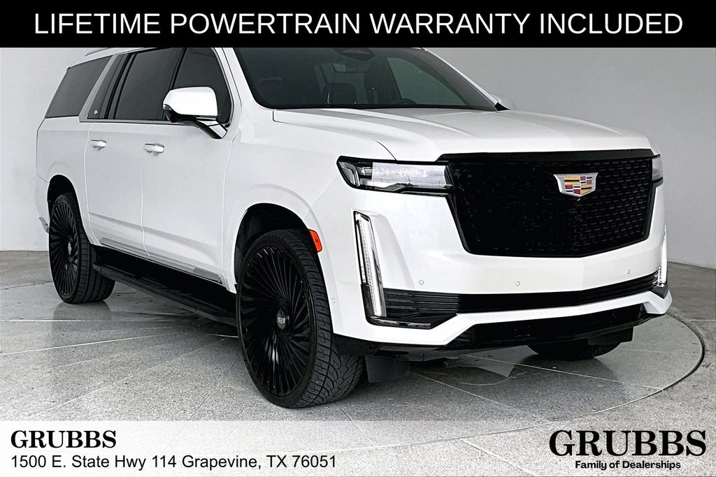 Crystal White Tricoat 2023 Cadillac Escalade ESV SUV / Crossover Four-Wheel Drive Automatic