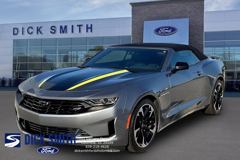 Gray (Satin Steel Metallic) 2021 Chevrolet Camaro Convertible Rear-Wheel Drive Automatic