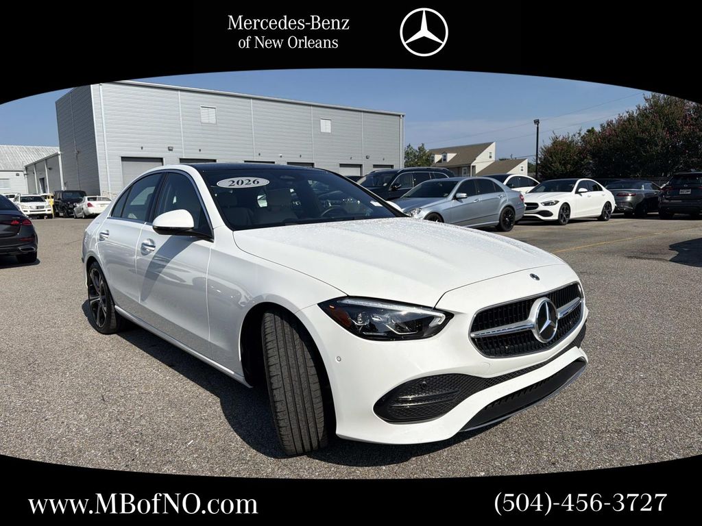 Polar White 2026 Mercedes-Benz C-Class Sedan Rear-Wheel Drive 9-Speed Automatic