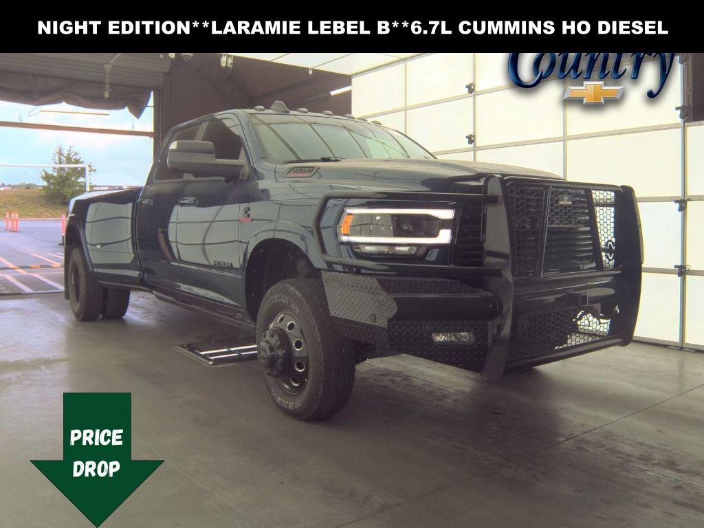 Patriot Blue Pearlcoat 2022 RAM 3500 Pickup Truck Four-Wheel Drive 6-Speed Automatic