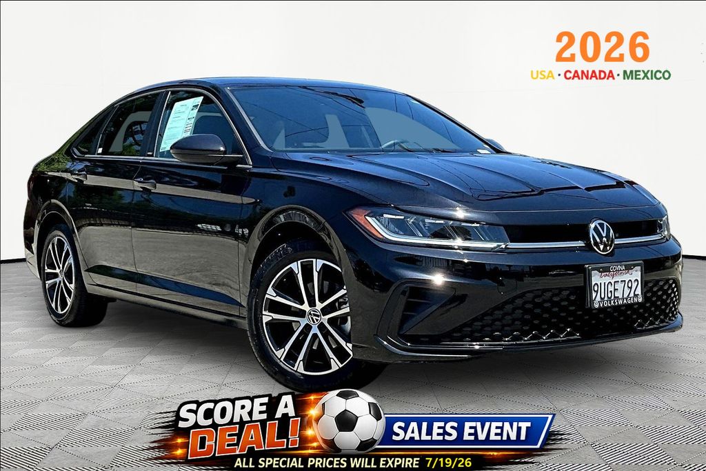 Black 2025 Volkswagen Jetta Sedan Front-Wheel Drive 8-Speed Automatic