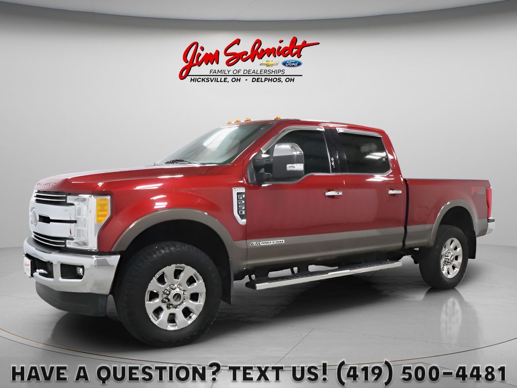 Ruby Red Metallic Tinted Clearcoat 2017 Ford F-250 Super Duty Lariat Crew Cab 4WD Pickup Truck Four-Wheel Drive 6-Speed Automatic