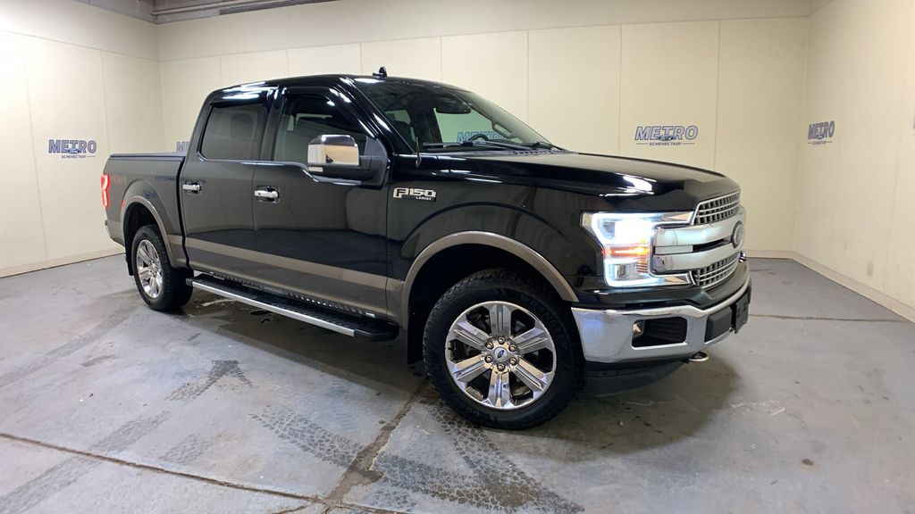 Black 2018 Ford F-150 Lariat SuperCrew 4WD Pickup Truck Four-Wheel Drive Automatic
