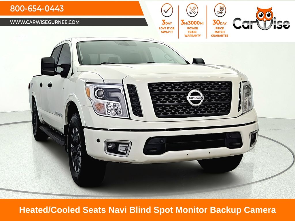 White 2018 Nissan Titan Pickup Truck Four-Wheel Drive 7-Speed Automatic