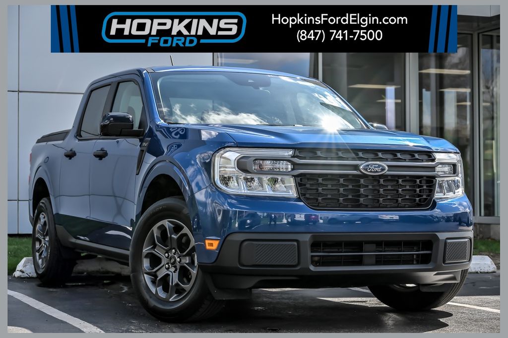 Blue Metallic 2024 Ford Maverick XLT SuperCrew FWD Pickup Truck Front-Wheel Drive Continuously Variable Transmission