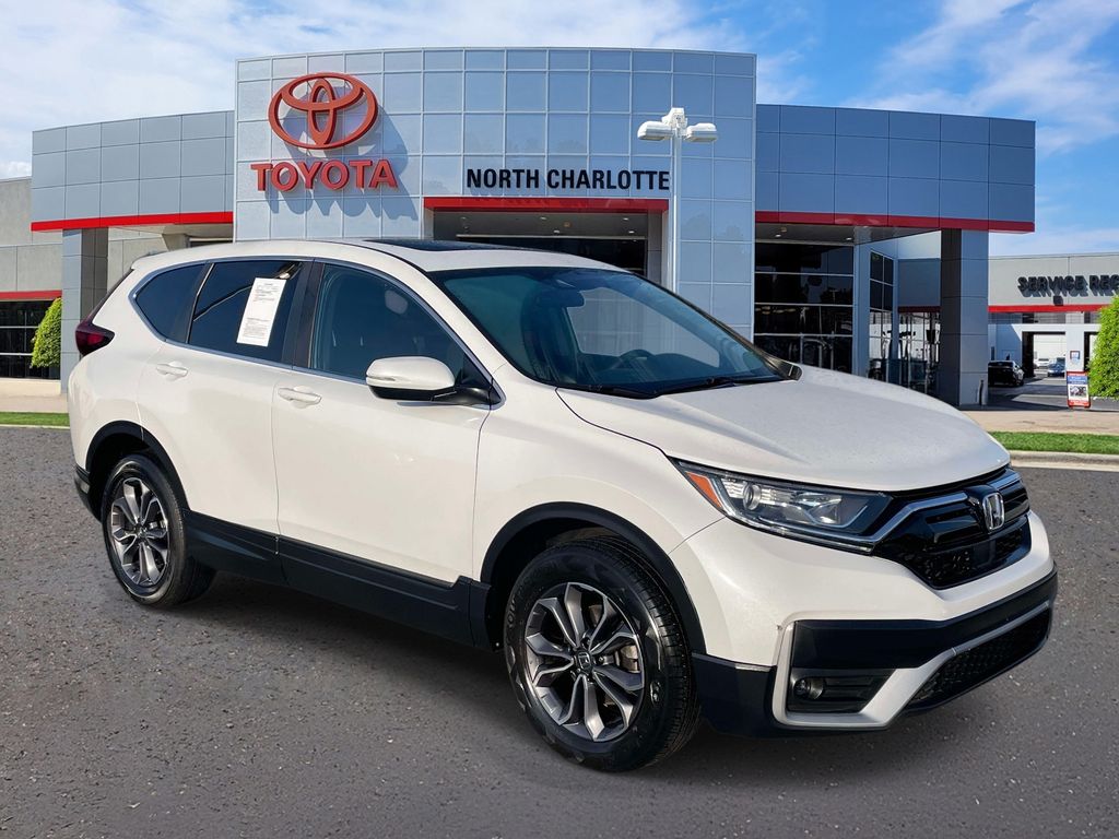 Platinum White Pearl 2021 Honda CR-V EX AWD SUV / Crossover All-Wheel Drive Continuously Variable Transmission