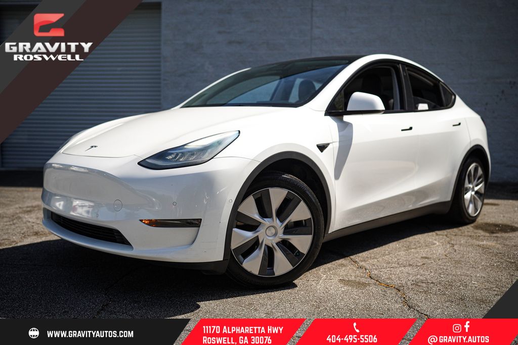 White 2021 Tesla Model Y Long Range AWD SUV / Crossover All-Wheel Drive 1-Speed Automatic