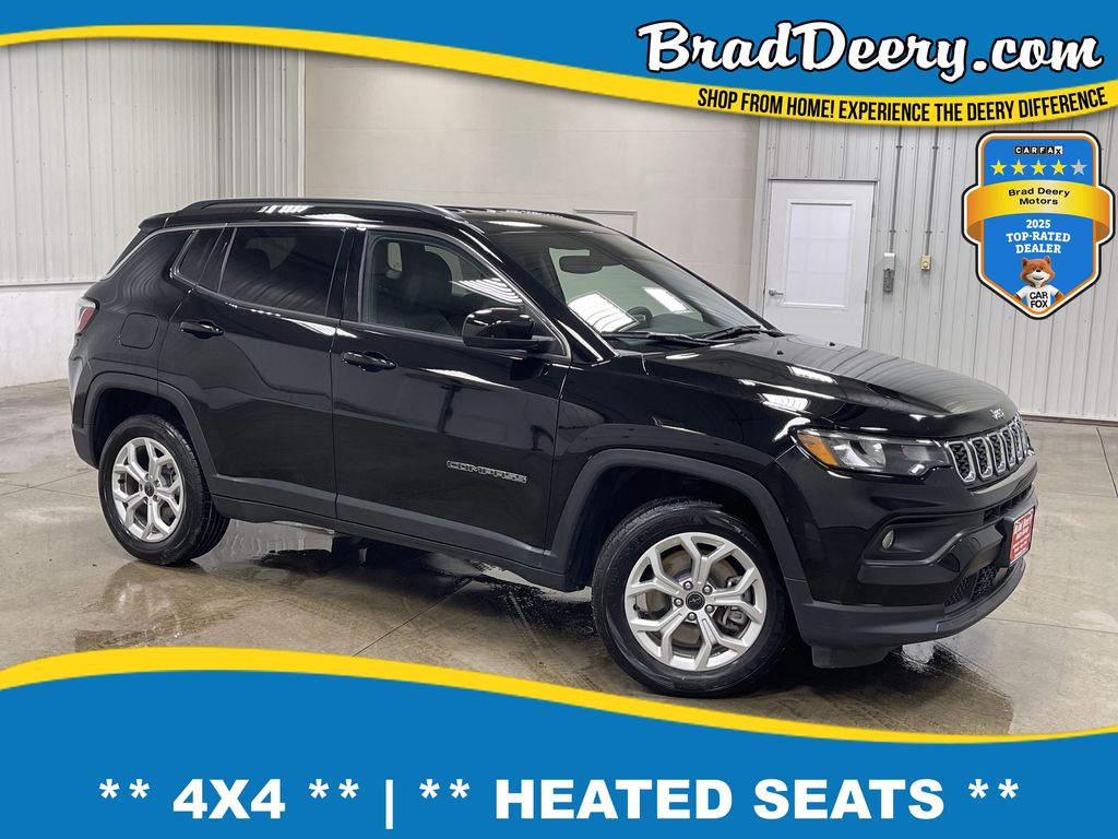 Diamond Black Crystal Pearlcoat 2025 Jeep Compass Latitude 4WD SUV / Crossover Four-Wheel Drive 8-Speed Automatic