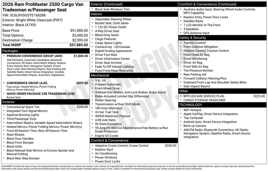 2026 RAM ProMaster Tradesman's photo