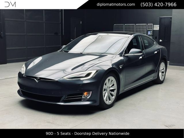 Gray 2016 Tesla Model S 90D AWD Sedan All-Wheel Drive 1-Speed Automatic