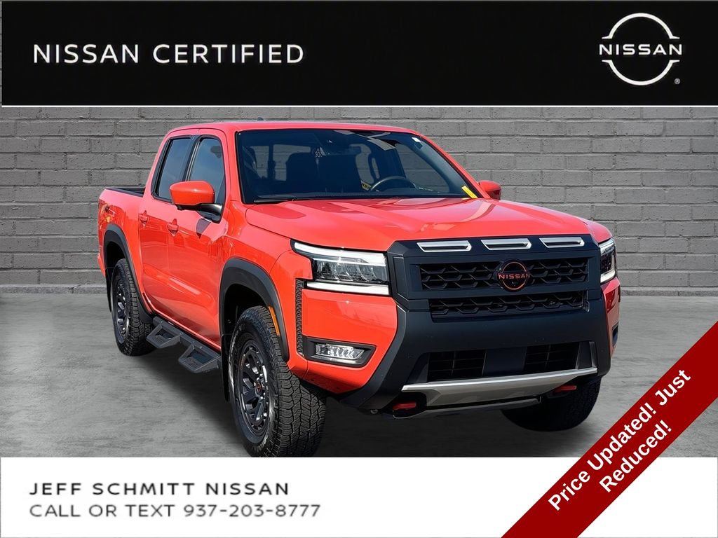 Afterburn Orange 2025 Nissan Frontier Pickup Truck Four-Wheel Drive 9-Speed Automatic Overdrive
