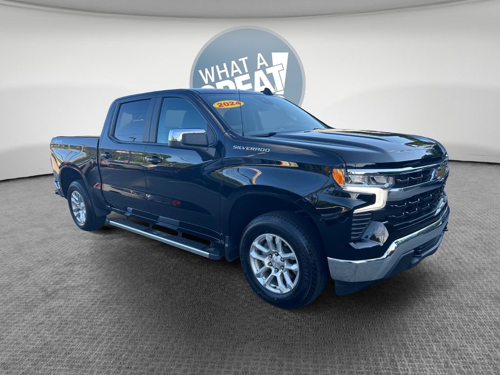 Black 2024 Chevrolet Silverado 1500 Pickup Truck Four-Wheel Drive 8-Speed Automatic