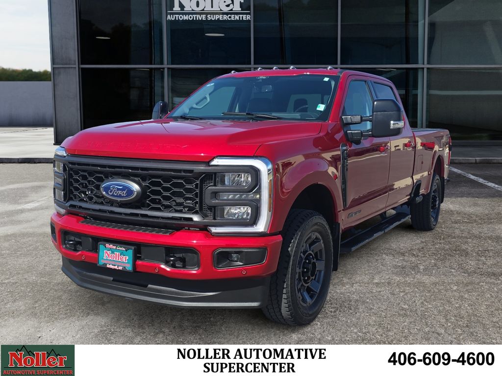 Red Metallic 2024 Ford F-350 Super Duty Lariat Crew Cab 4WD Pickup Truck Four-Wheel Drive Automatic