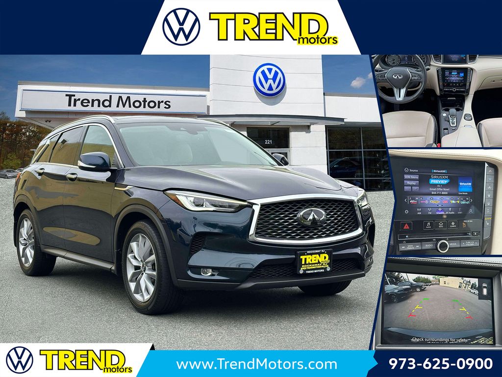 Hermosa Blue 2022 INFINITI QX50 Luxe AWD SUV / Crossover All-Wheel Drive Continuously Variable Transmission