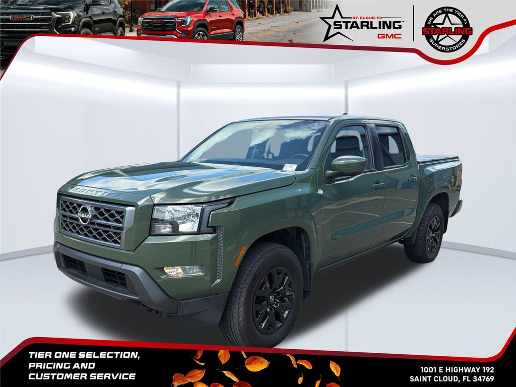 Tactical Green Metallic 2022 Nissan Frontier Pickup Truck Four-Wheel Drive 9-Speed Automatic