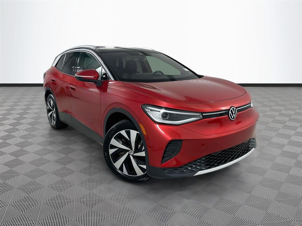 Kings Red Metallic/Black Roof 2022 Volkswagen ID.4 SUV / Crossover All-Wheel Drive Automatic
