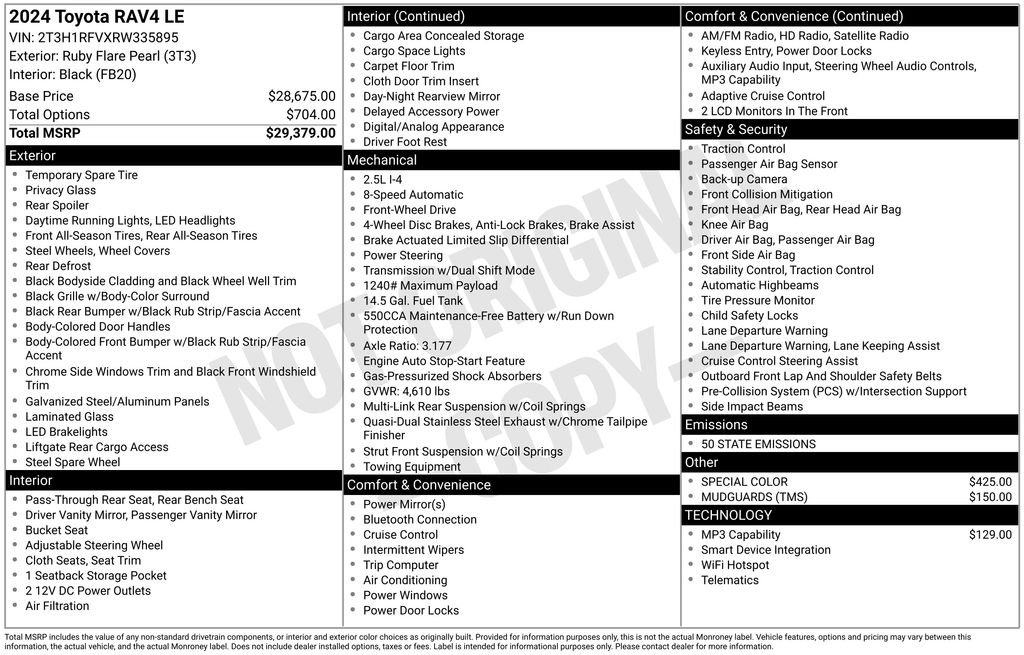 Used Car 2024 Toyota Rav4  Le For Sale Under $30,000 In Austin, Texas