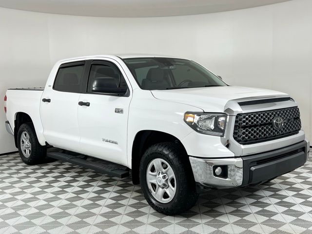 Super White 2021 Toyota Tundra SR5 CrewMax 4WD Pickup Truck Four-Wheel Drive 6-Speed Automatic