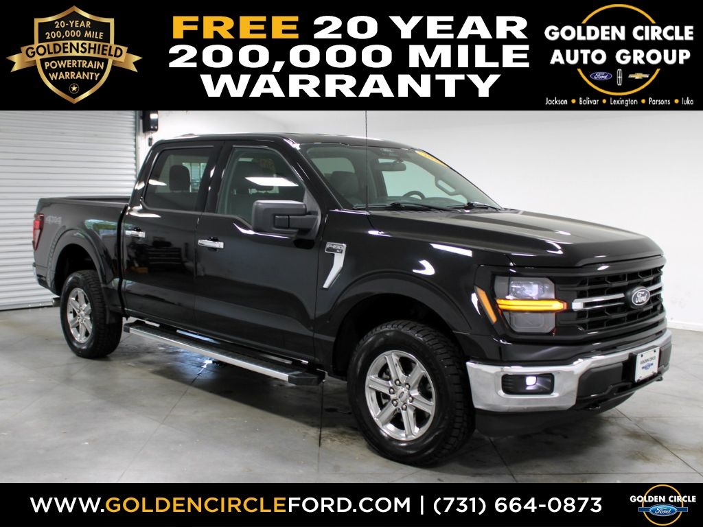 Agate Black Metallic 2025 Ford F-150 XLT SuperCrew 4WD Pickup Truck Four-Wheel Drive Automatic