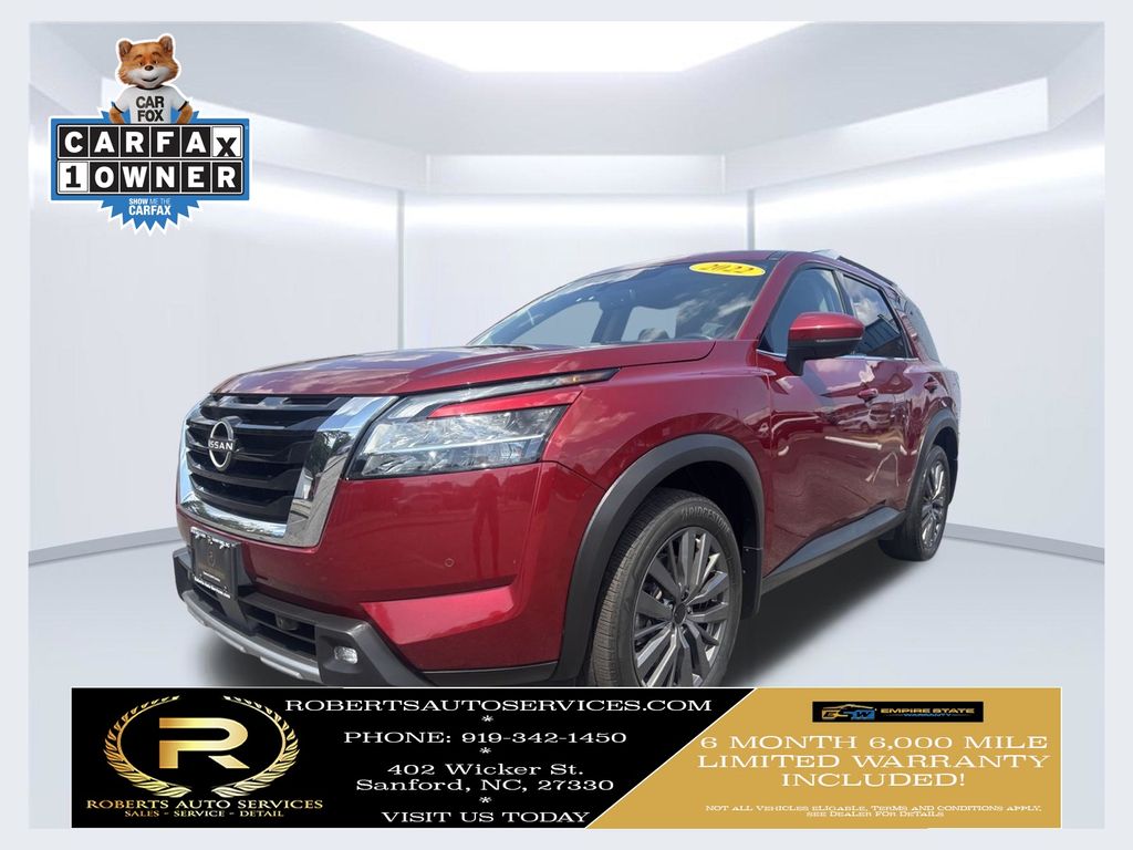 Red (Scarlet Ember Tintcoat/Super Black) 2022 Nissan Pathfinder SUV / Crossover All-Wheel Drive 9-Speed Automatic