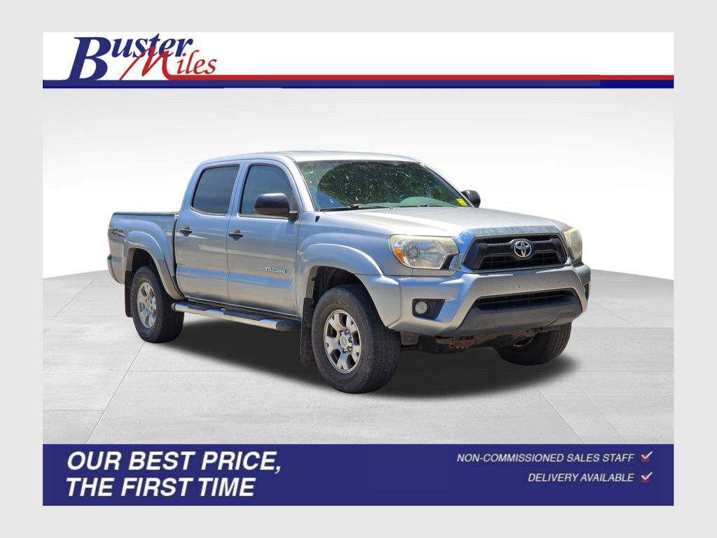 Silver 2015 Toyota Tacoma Double Cab V6 PreRunner Pickup Truck 4X2 5-Speed Automatic