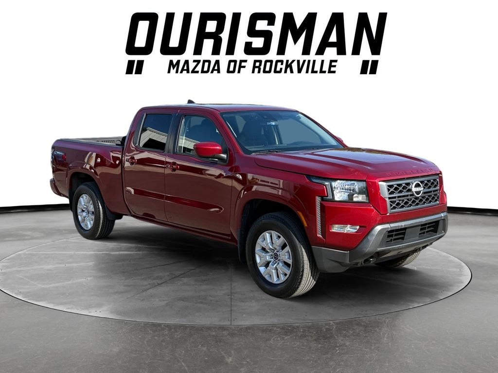 Cardinal Red 2022 Nissan Frontier SV Crew Cab LB 4WD Pickup Truck Four-Wheel Drive 9-Speed Automatic