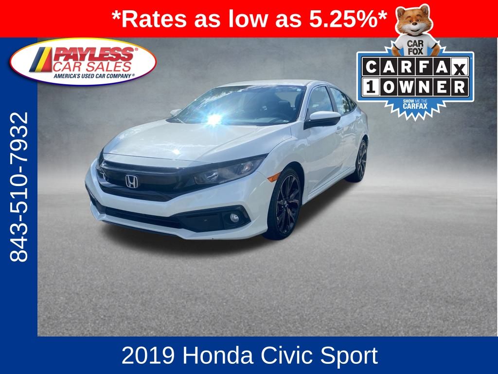 2019 Honda Civic Sport White at Superior Kia
