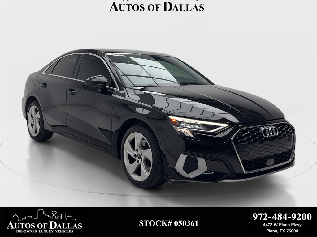 Black Metallic 2023 Audi A3 Sedan Front-Wheel Drive 7-Speed Automatic