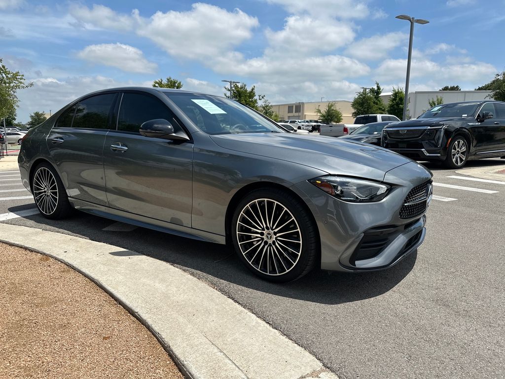 Gray 2025 Mercedes-Benz C-Class C 300 RWD Sedan Rear-Wheel Drive 9-Speed Automatic