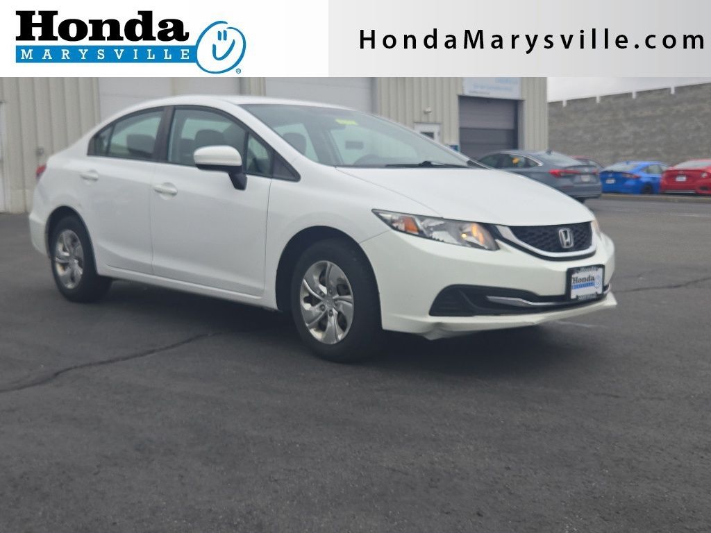 Taffeta White 2015 Honda Civic LX Sedan Front-Wheel Drive Continuously Variable Transmission