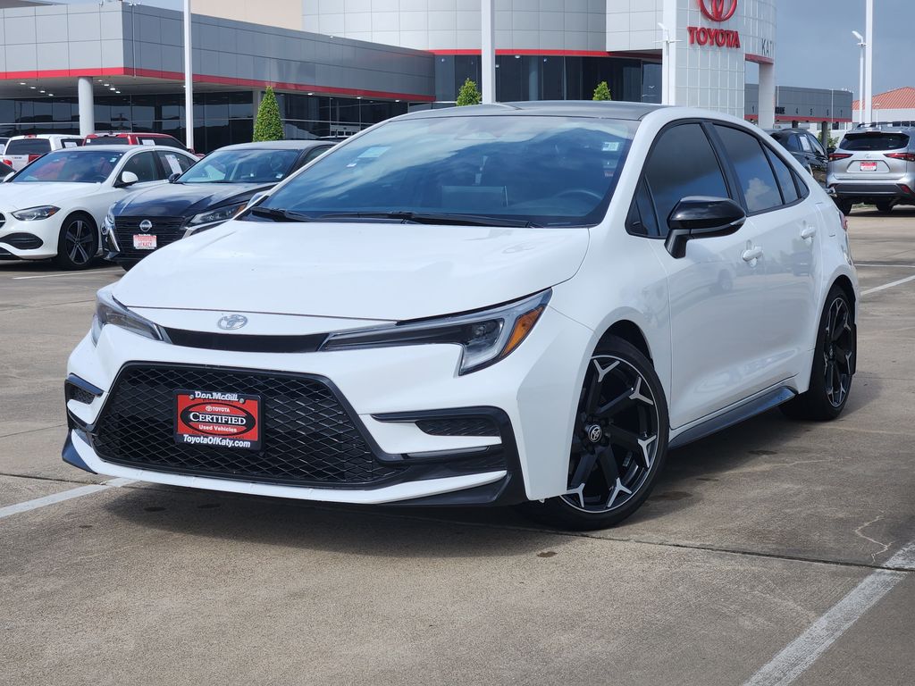 Midnight Black Metallic 2025 Toyota Corolla Sedan Front-Wheel Drive Continuously Variable Transmission