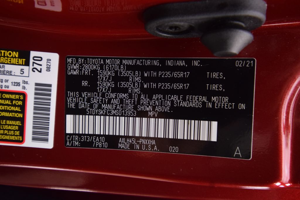 used 2021 Toyota Sienna car, priced at $35,500