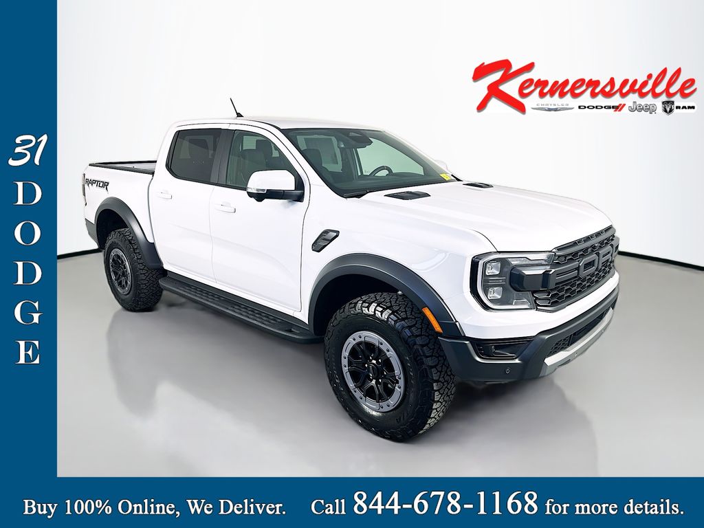 Oxford White 2025 Ford Ranger Raptor SuperCrew 4WD Pickup Truck Four-Wheel Drive Automatic