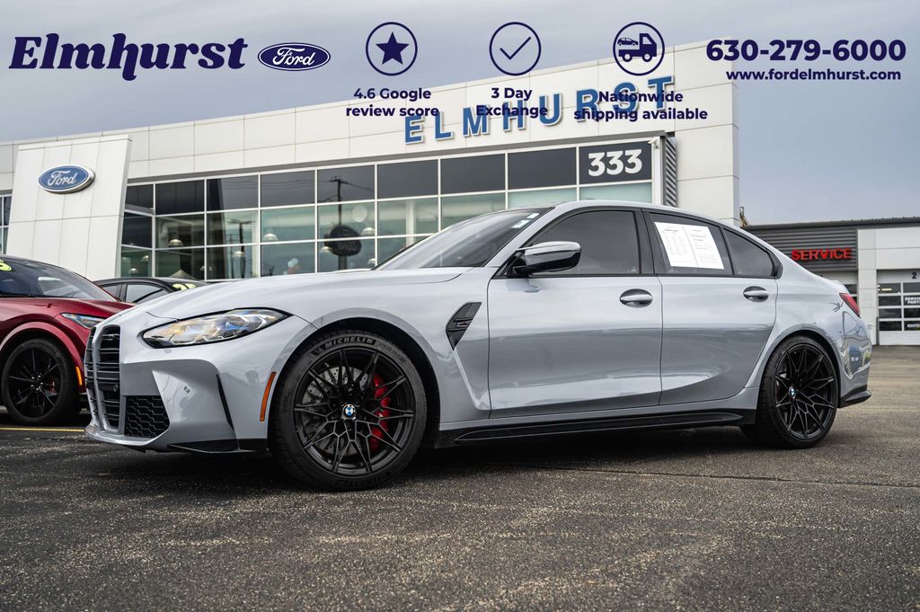 Gray Metallic 2023 BMW M3 Sedan All-Wheel Drive 8-Speed Automatic