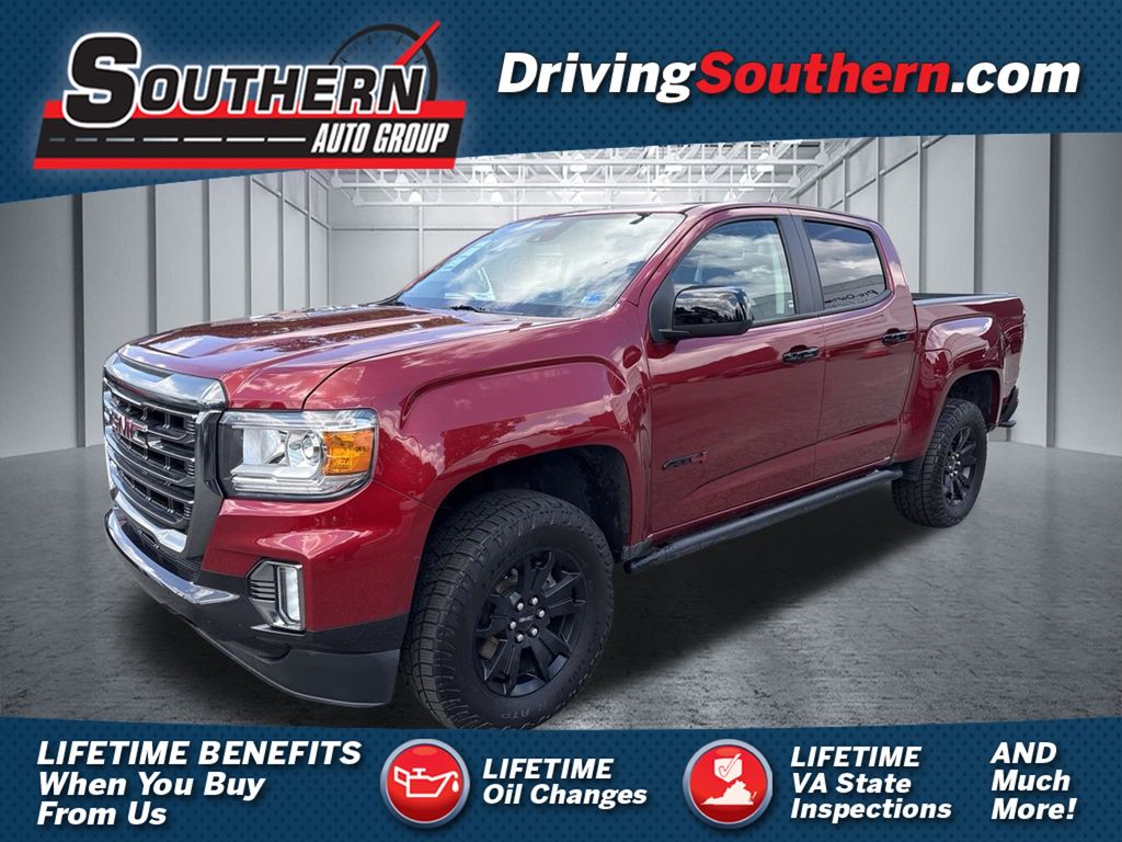 Cayenne Red Tintcoat 2022 GMC Canyon Pickup Truck Four-Wheel Drive 8-Speed Automatic