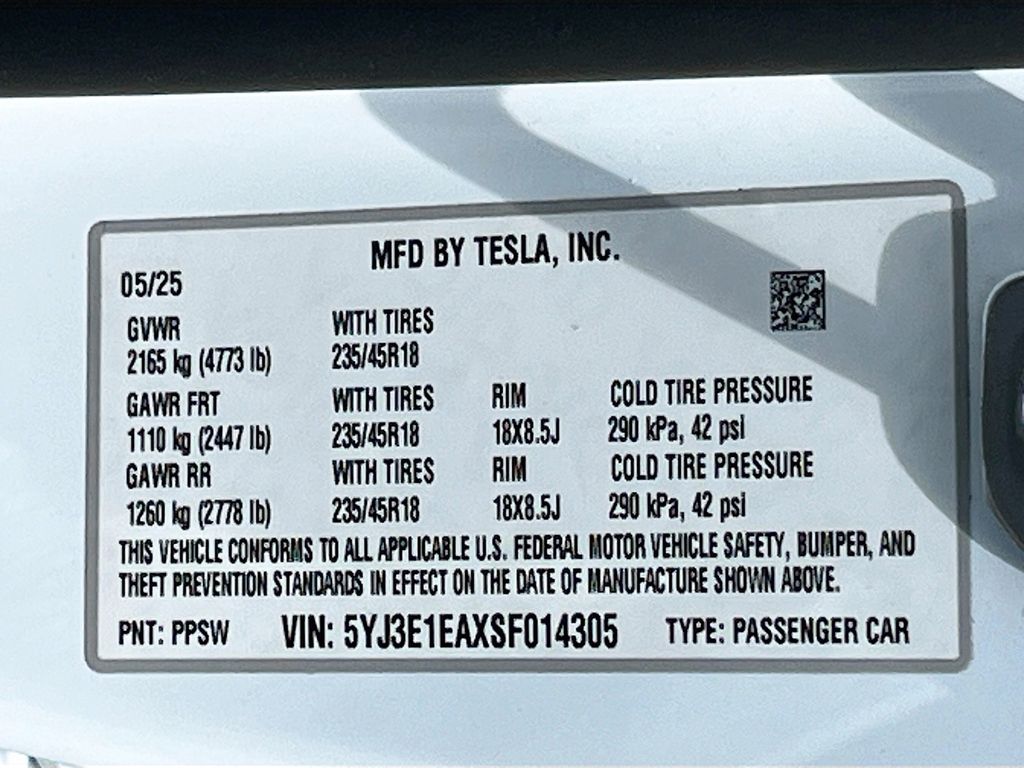 2025 Tesla Model 3 Long Range White at AutoSavvy Houston Northwest