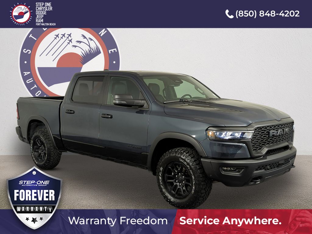 Forged Blue Metallic 2026 RAM 1500 Rebel Crew Cab 4WD Pickup Truck Four-Wheel Drive 8-Speed Automatic